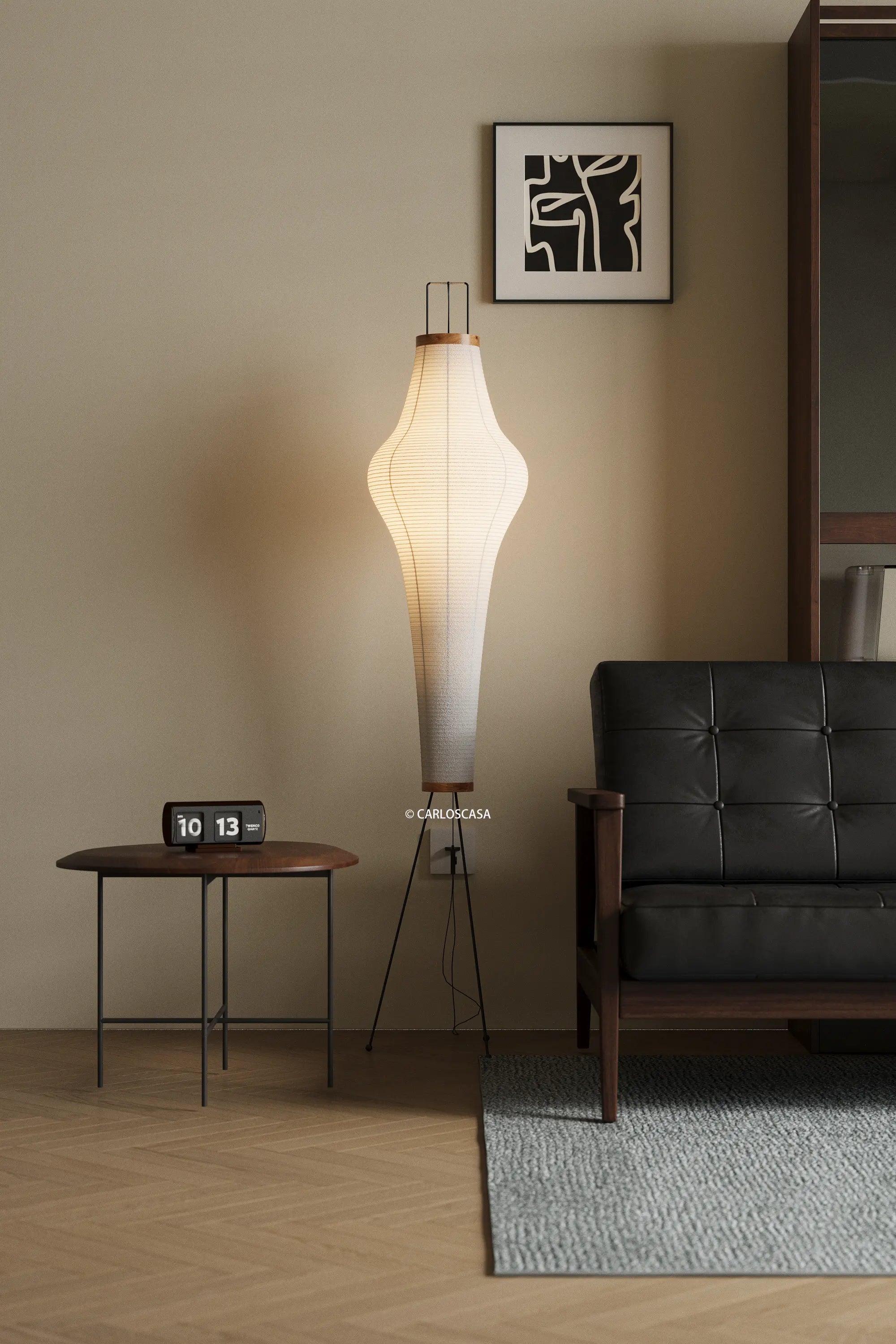 Mid Century Modern Vintage Paper Lantern Isamu Noguchi Floor Lamp Mid Century Modern Vintage Paper Lantern Isamu Noguchi Floor Lamp