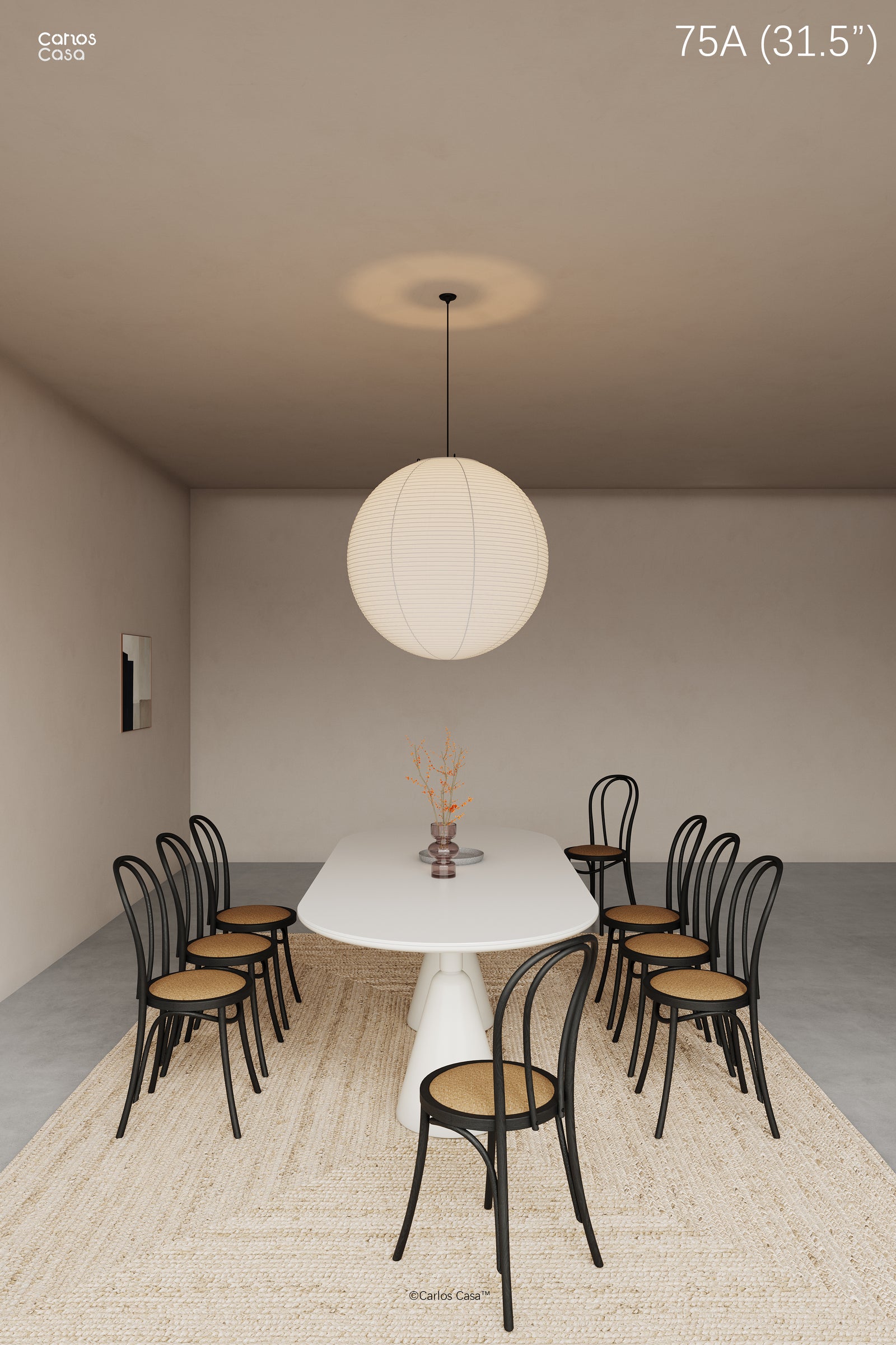 Akari Paper Pendant Lamp 75a