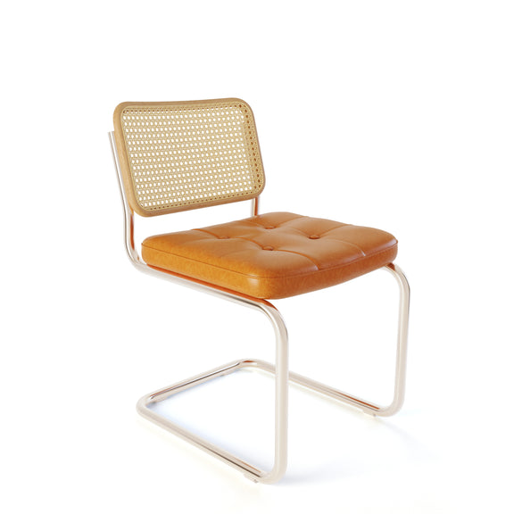 Vintage Breuer Cesca Cane Rattan Retro Chair Upholstered Improve ...